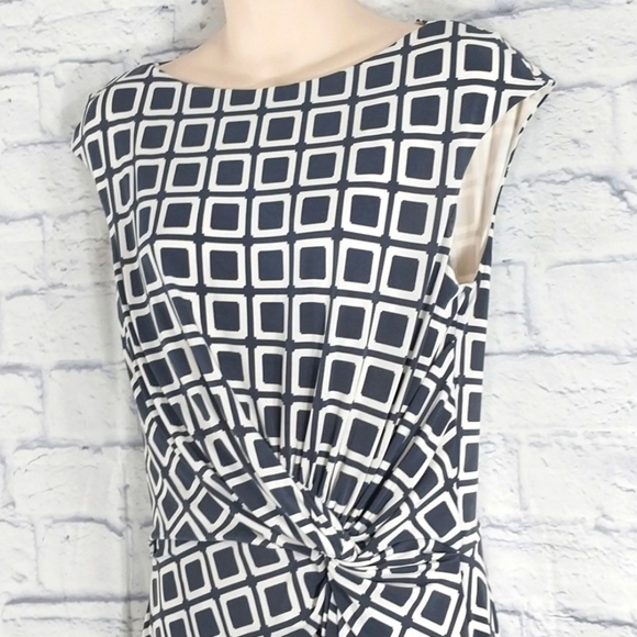 🔵BOGO FREE🔵 Lauren Ralph Lauren Dress w Twist at Waist Sz 12 - Picture 3 of 5